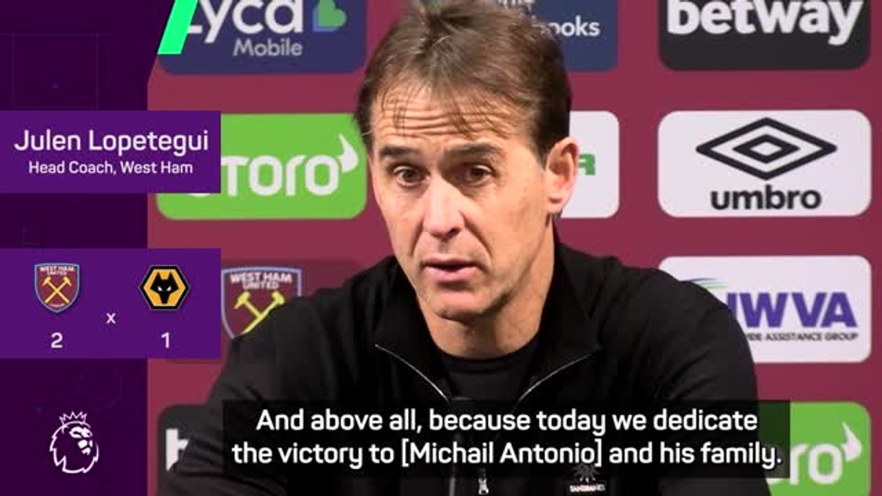 Lopetegui dedicates victory over Wolves to Michail Antonio