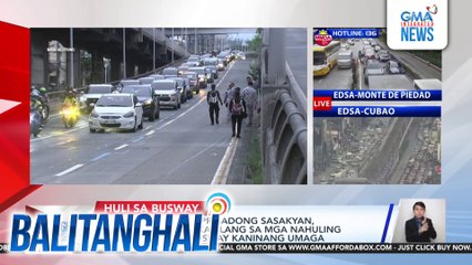 Ilang motorsiklo, pribadong sasakyan, at provincial bus, kabilang sa mga nahuling dumaan sa EDSA Busway kaninang umaga | Balitanghali