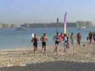 Early risers take part in Dubai Aquathlon