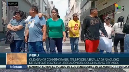 En Perú ciudadanos conmemoran el triunfo de La Batalla de Ayacucho
