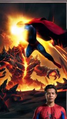 Superheroes Fighting with Lava