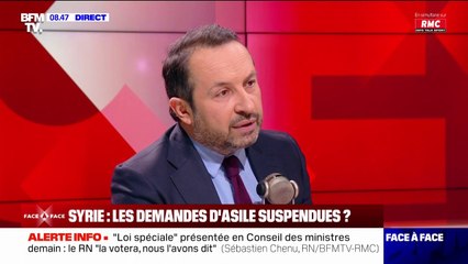 Sébastien Chenu veut "se prémunir de vagues migratoires" depuis la chute de Bachar al-Assad en Syrie