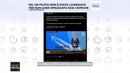 Il video del pilota tedesco licenziato per il rifiuto di spruzzare le scie chimiche è un fake