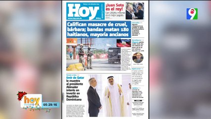 Titulares prensa dominicana martes 10 de diciembre 2024 | Hoy Mismo