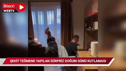 Şehit teğmene sürpriz doğum günü kutlamasının görüntüleri ortaya çıktı