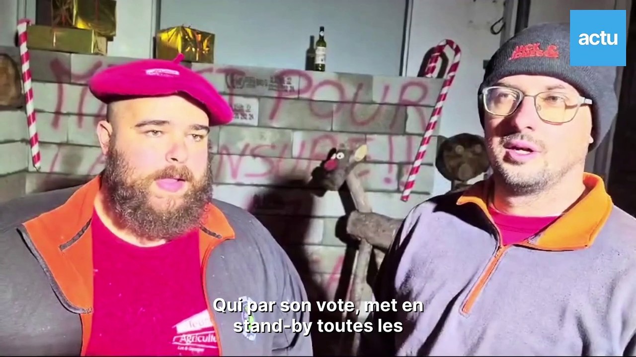 Les agriculteurs des JA 47 murent la permanence de la députée RN Hélène Laporte à Tonneins