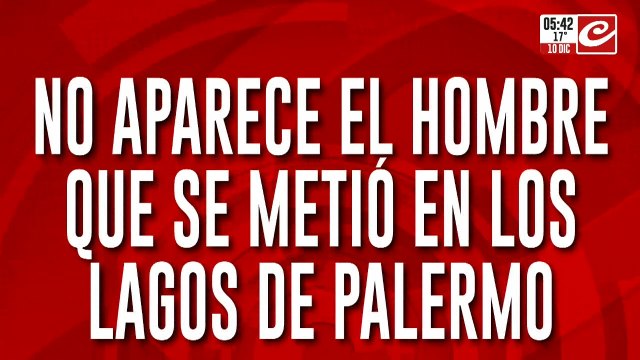 Continúa sin aparecer el hombre que se metió a nadar en los lagos de Palermo