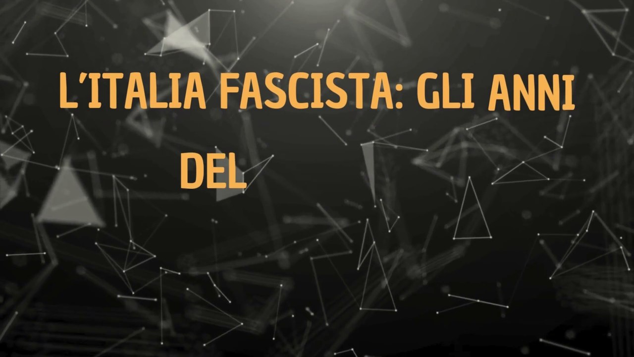 L’Italia fascista. Gli anni del consenso. (prof. A. Benigni)