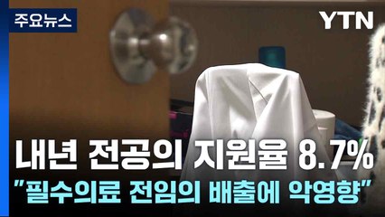 내년 전공의 지원율 8.7%..."필수의료 전임의 배출에 악영향" / YTN
