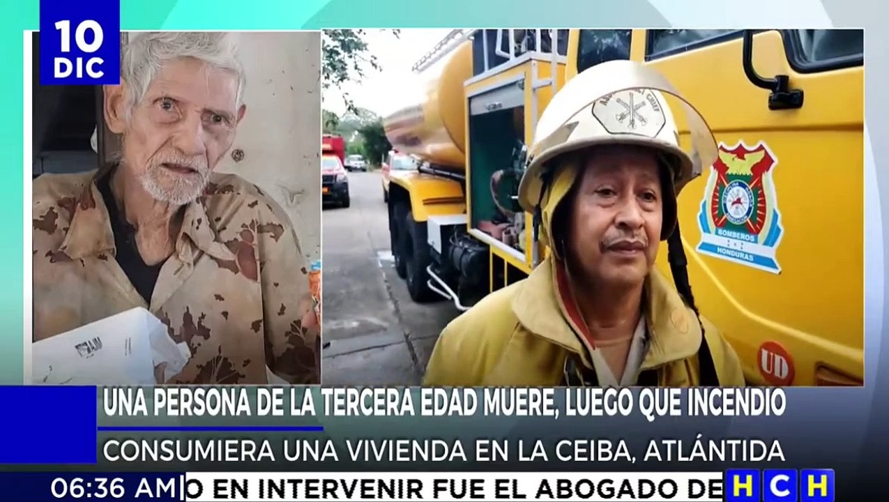 ¡Lamentable! Anciano muere calcinado al incendiarse su casa en La Ceiba