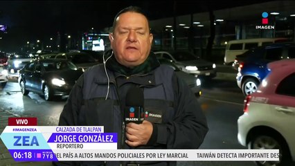 Se registra intenso tráfico en la Calzada de Tlalpan, CDMX