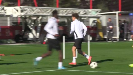 Monaco train ahead of their UCL trip to Arsenal