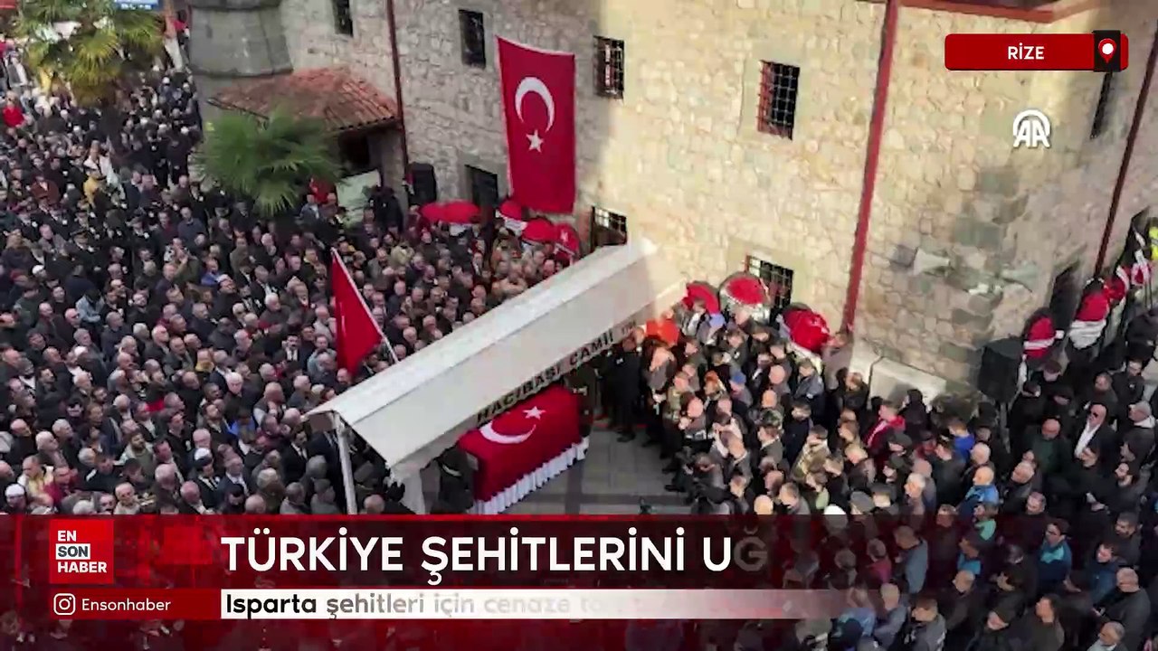 Isparta şehitleri için cenaze töreni düzenlendi