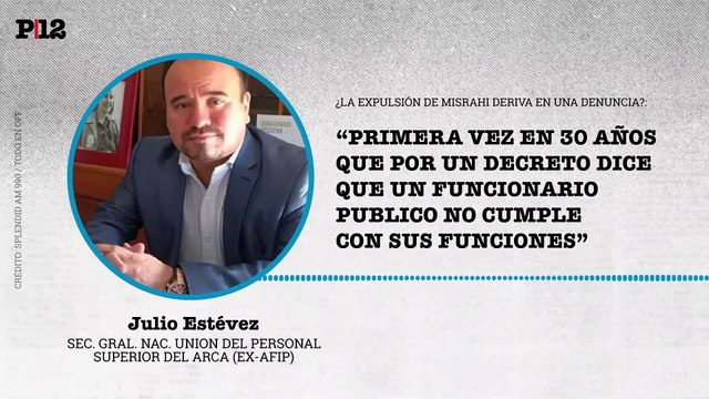 “Primera vez en 30 años que por un decreto dice que un funcionario publico no cumple con sus funciones”: Estévez advierte que la expulsión de Misrahi derivaría en una denuncia
