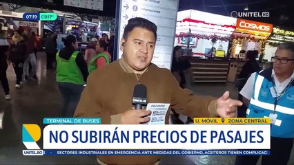 ATT aclara que el precio de los pasajes desde la Terminal de Cochabamba ya están establecidos