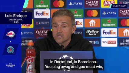 Enrique 'loves' crucial games as PSG travel to Salzburg