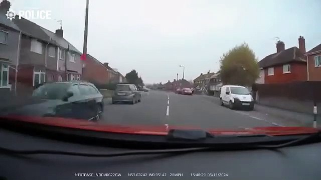 Dramatic moment driver flees after smashing into car and shop in Doncaster