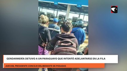 Gendarmería detuvo a un paraguayo que intentó adelantarse en la fila