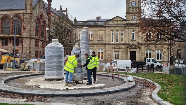 Wrapped up Factory Girls sculptures