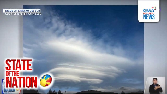 Cloud formation na hugis U.F.O., namataan malapit sa Mt. Apo | SONA