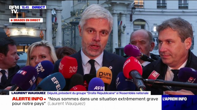 Consultations à l'Élysée: Laurent Wauquiez (LR) ne discutera pas un contrat de gouvernement avec des gens qui ne partagent pas la même vision