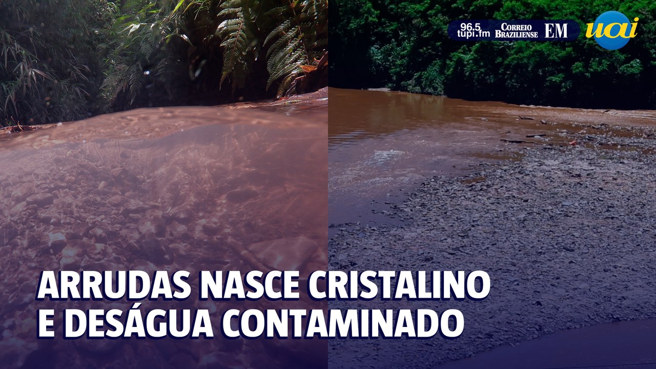 Ribeirão Arrudas nasce transparente e deságua contaminado  no Velhas