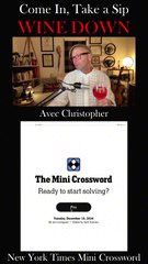 Solving the New York Times Tuesday MINI Crossword! So Come in, Take a Sip, & Wine Down! Let's Solve This Together! 🍷