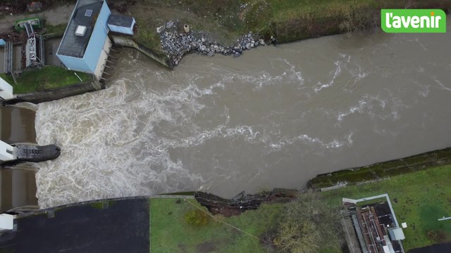 Nouvel éboulement à l'écluse de Mornimont