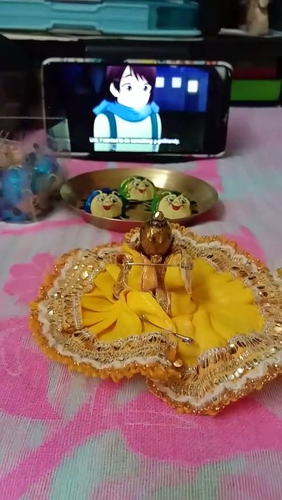 Bhai love watching anime and enjoying his treat (Americans chocolate)