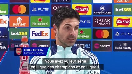 Arteta : "Monaco m'impressionne"