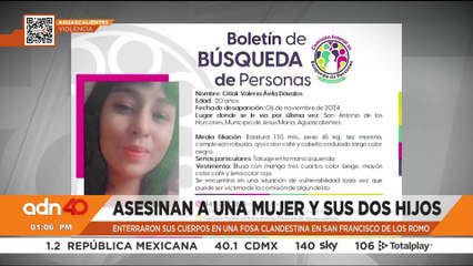 Encuentran a una mujer y a sus dos hijos en una fosa clandestina en Aguascalientes