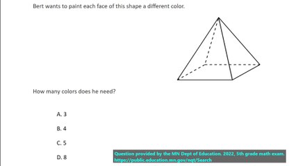 Math practice question, 3D shapes, question 1