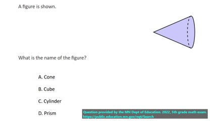 Math practice question, 3D shapes, question 3