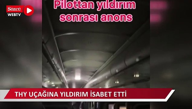 THY uçağına yıldırım isabet etti!