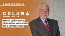 Milho e café com boas altas nas bolsas nesta 3a feira;  câmbio recuou