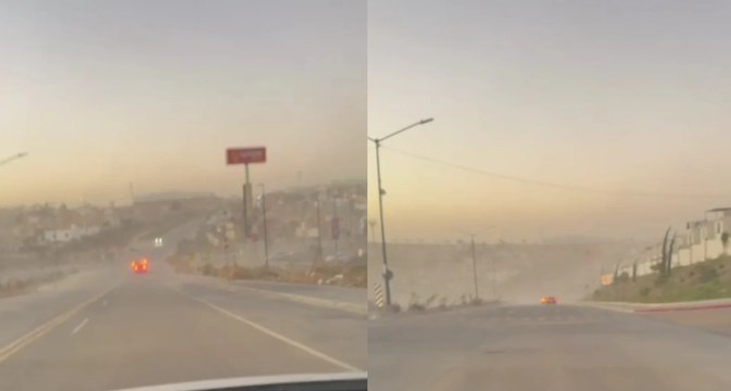 Así se ve Tijuana en medio de vientos de Santa Ana