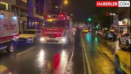 Maltepe'de 5 Katlı Binanın Çatısı Göçtü