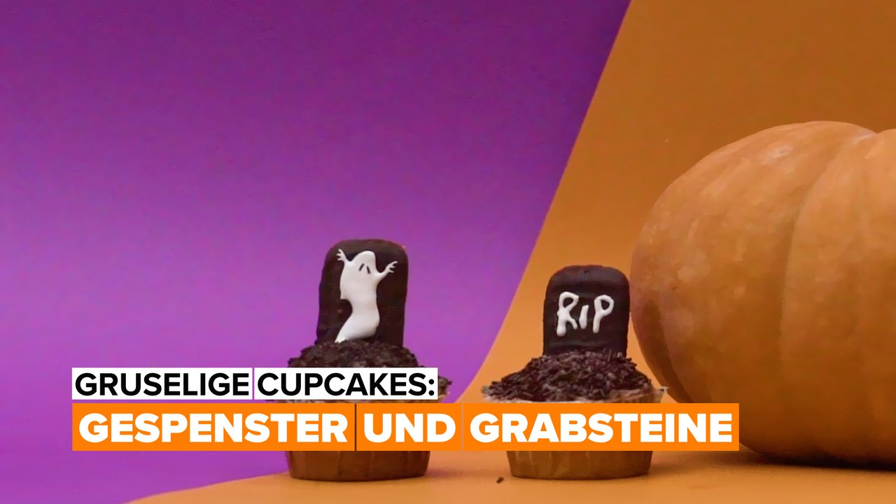 Gruselige Cupcakes: Gespenster- und Grabstein-Leckereien zu Halloween