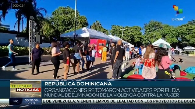 En Rep. Dominicana retoman actividades por el día mundial de eliminación de la violencia de género