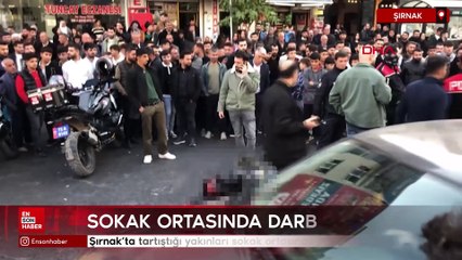 Şırnak'ta tartıştığı yakınları sokak ortasında darbetti