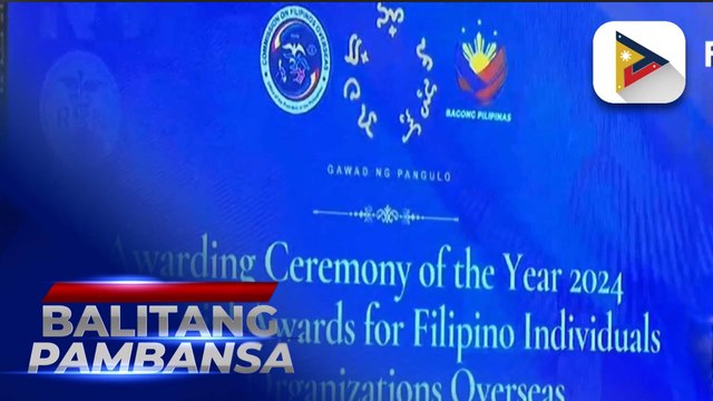 Mga natatanging Pinoy abroad, kinilala sa 2024 Presidential Awards for Filipino Individuals and Organizations Overseas