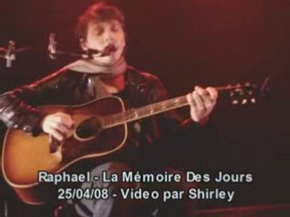 Raphael la memoire des jours live bruxelles