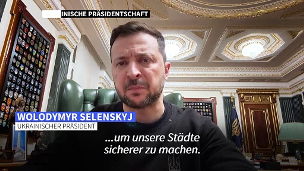 Selenskyj fordert erneut mehr Luftabwehrsysteme vom Westen