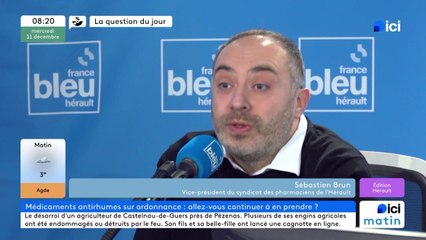Sébastien Brun, vice-président du syndicat des pharmaciens de l'Hérault