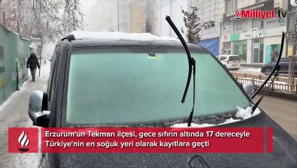 Türkiye'nin en soğuk noktası! Buzdan şehre döndü: Arabalar dondu, çalışmıyor