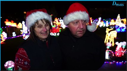 Julie and Mark Peacock - North Wingfield are doing their Christmas lights for charity