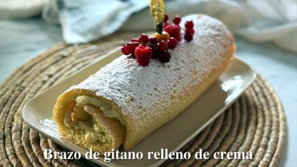 Brazo de gitano relleno de crema