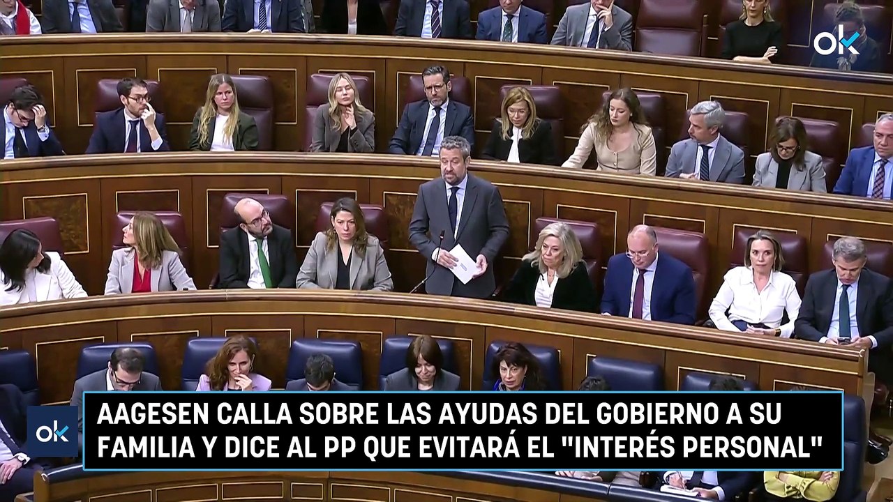 Aagesen calla sobre las ayudas del Gobierno a su familia y dice al PP que evitará el "interés personal"