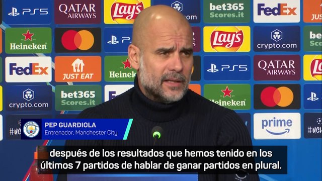Guardiola: No estamos en posición de hablar de victorias en plural
