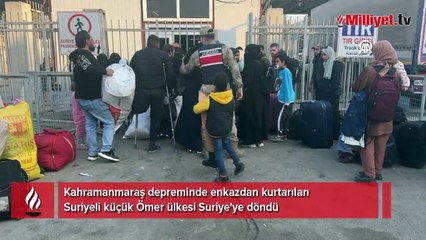 Suriyeli küçük Ömer, yeni hayatına 'ağır yükü' ile döndü!